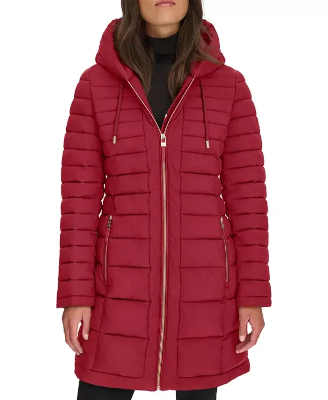 Women's Hooded Packable Puffer Coat - Rouge - TOMMY HILFIGER