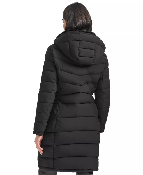 Women's Hooded Puffer Coat Black - 2