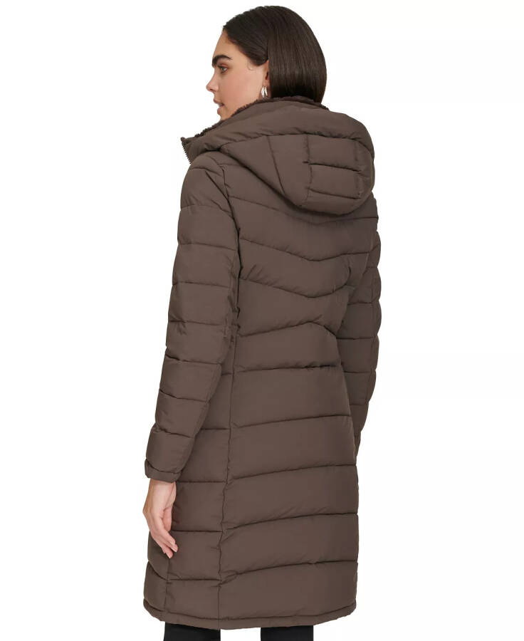 Women's Hooded Puffer Coat Mulch - 2