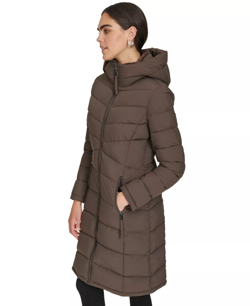 Women's Hooded Puffer Coat Mulch - 3