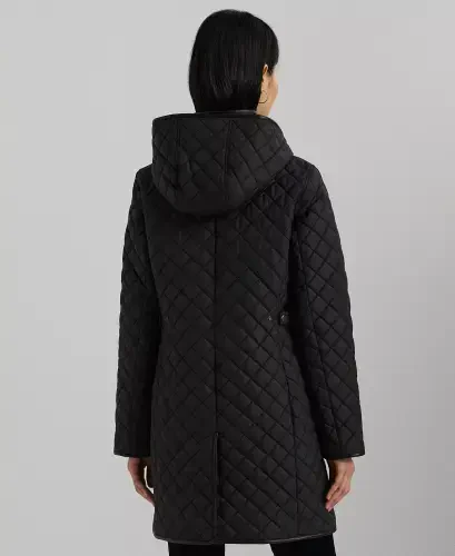 Women's Hooded Quilted Coat-Black - LAUREN RALPH LAUREN (1)