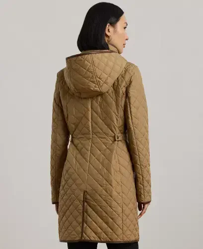 Women's Hooded Quilted Coat-Classic Camel - LAUREN RALPH LAUREN (1)