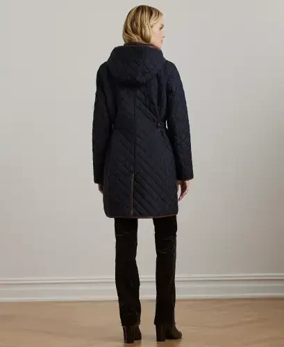 Women's Hooded Quilted Coat-Dark Navy - LAUREN RALPH LAUREN (1)