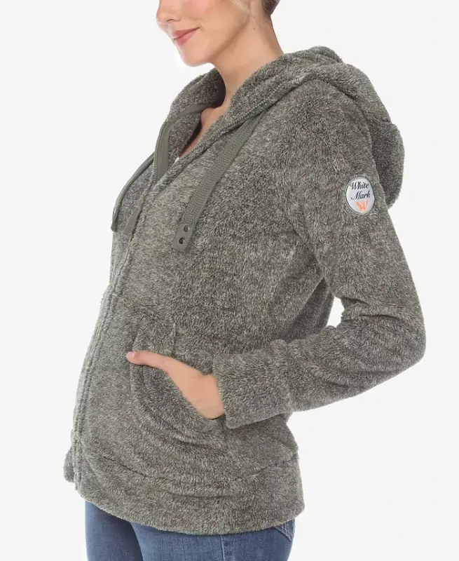 Women's Hooded Sherpa Jacket - 3