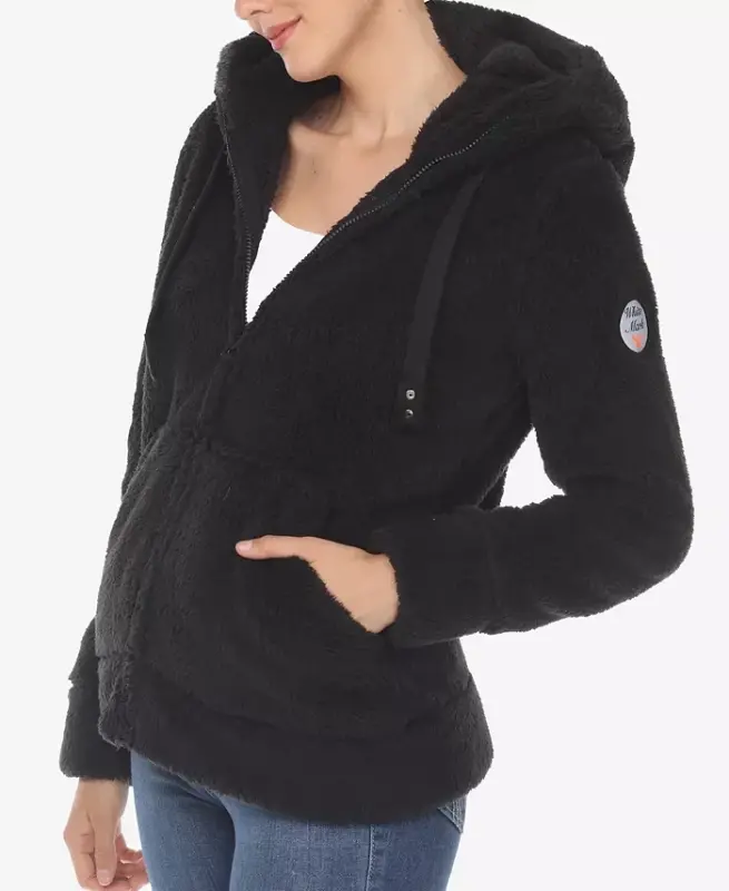 Women's Hooded Sherpa Jacket - 3