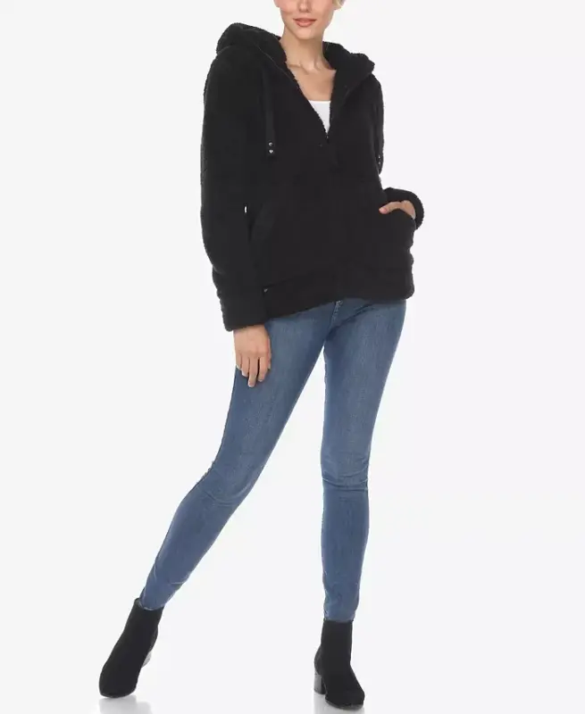 Women's Hooded Sherpa Jacket - 4