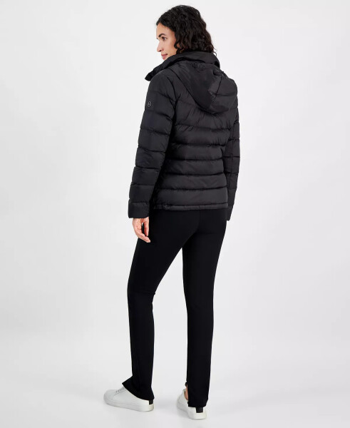 Women's Hooded Shine Packable Down Puffer Coat, Created for Modazone Black - 2