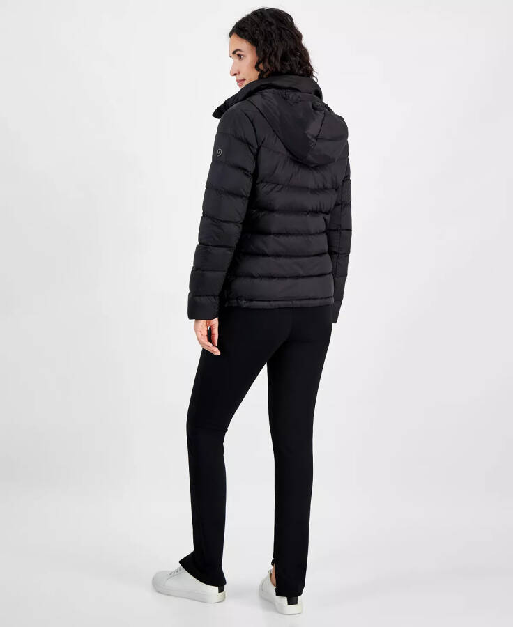 Women's Hooded Shine Packable Down Puffer Coat, Created for Modazone Black - 2