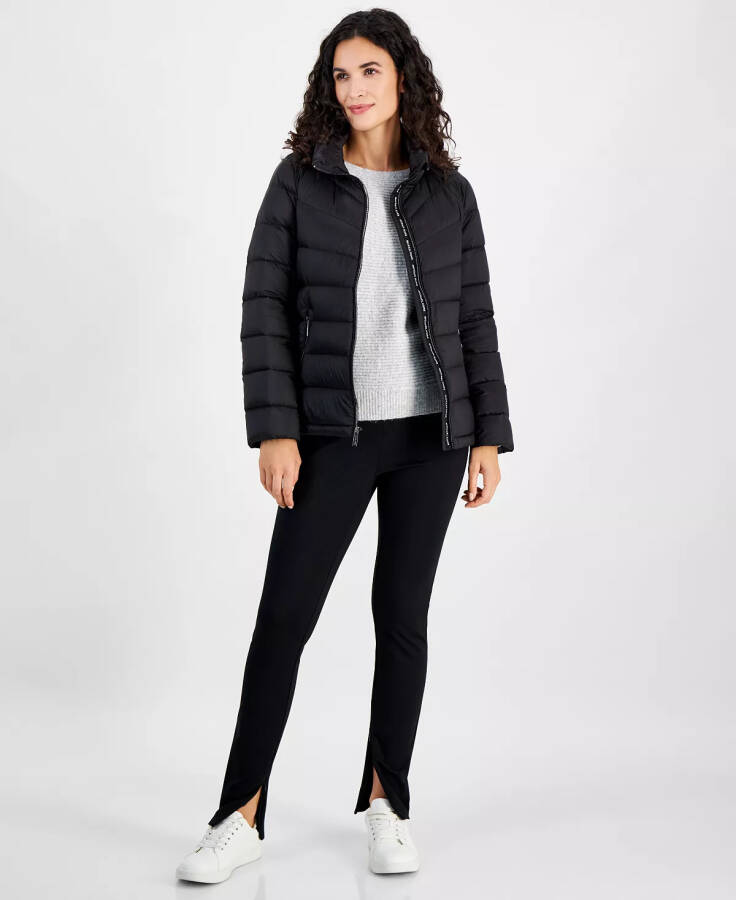 Women's Hooded Shine Packable Down Puffer Coat, Created for Modazone Black - 4