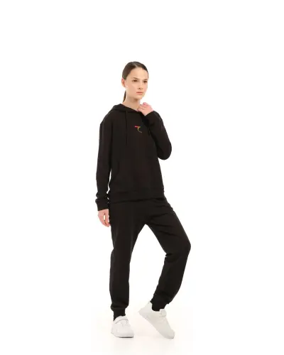 Women's Hoodie - ЧЕРНЫЙ - 5