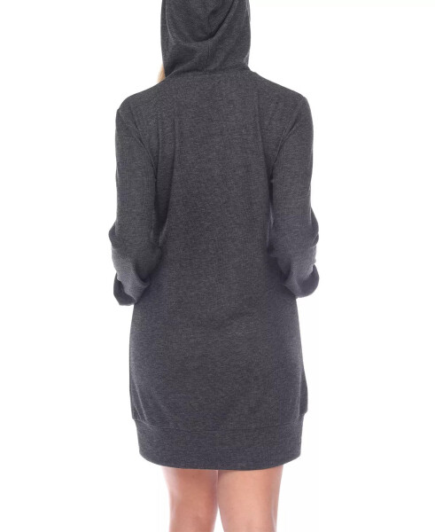 Women's Hoodie Sweatshirt Dress Charcoal - 5