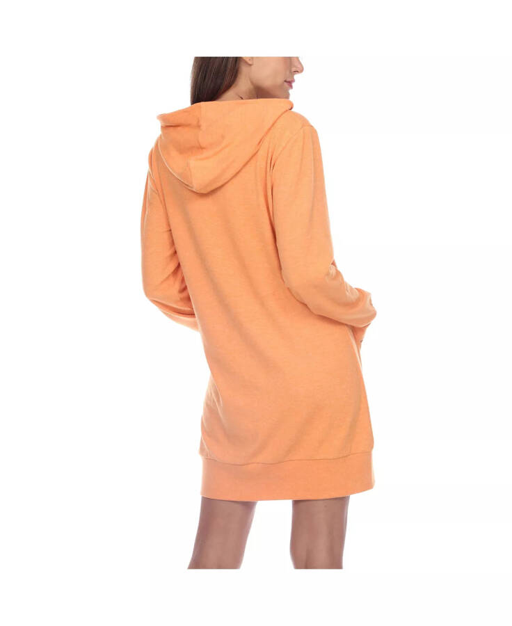 Women's Hoodie Sweatshirt Dress Orange - 5