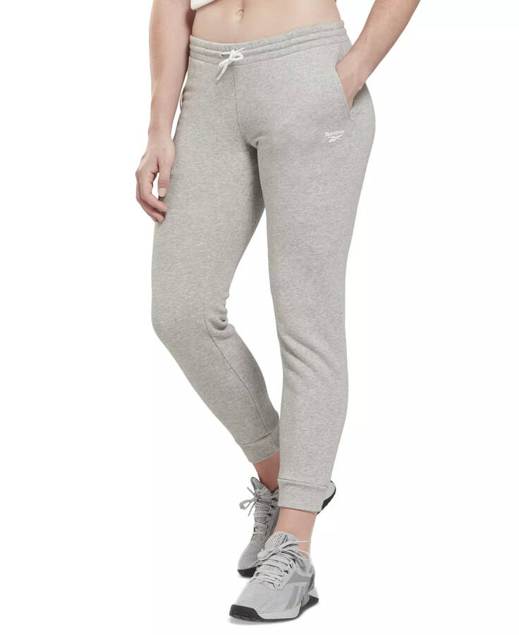 Women's Identity Drawstring French Terry Jogger Sweatpants Med Gray - 1