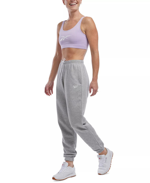 Women's Identity Drawstring French Terry Jogger Sweatpants Med Gray - 4