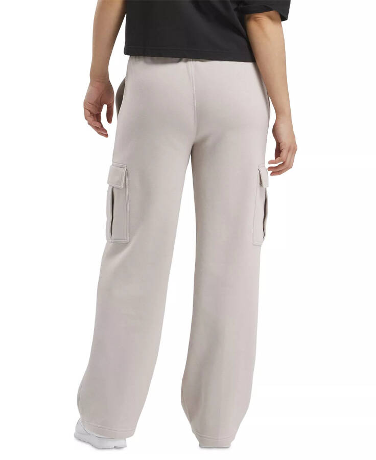 Women's Identity Mid-Rise Fleece Cargo Sweatpants Moonstone - 2