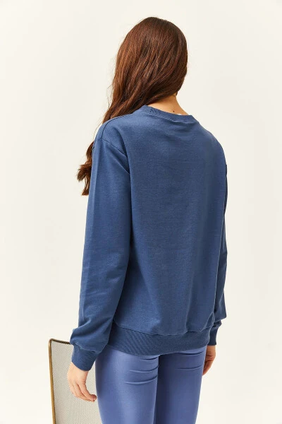 Women's Indigo Eye Embroidered Sweatshirt SWT-19000598 - 5