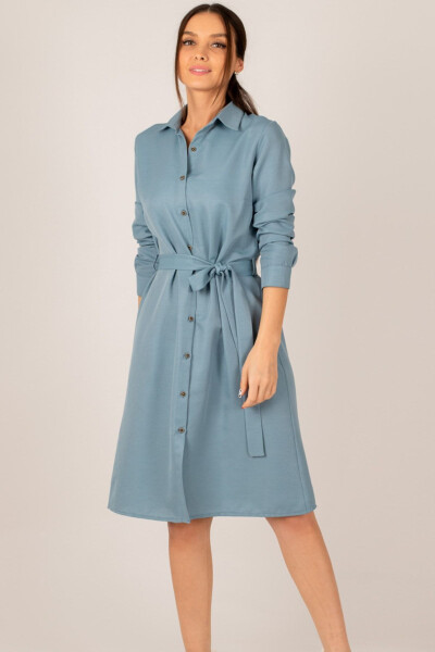 Women's Indigo Long Shirt Dress ARM-22K001141 - 1