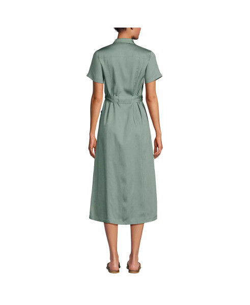 Women's Indigo TENCEL Fiber Midi Dress Lily Pad Green - 2