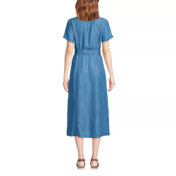 Women's Indigo TENCEL Fiber Midi Dress Soft indigo - 2