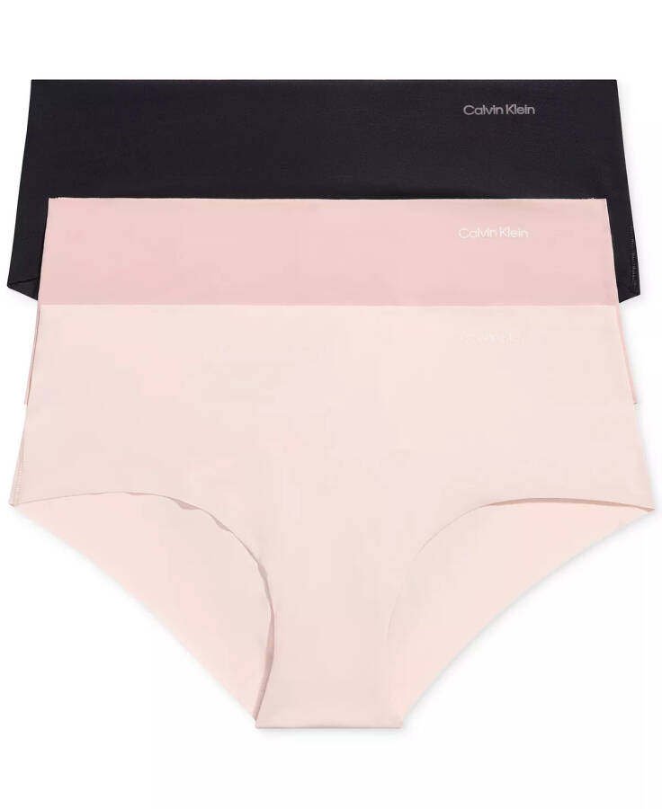 Women's Invisibles 3-Pack Hipster Underwear QD3559 Black/ Subdued/ Prairie Peach - 1