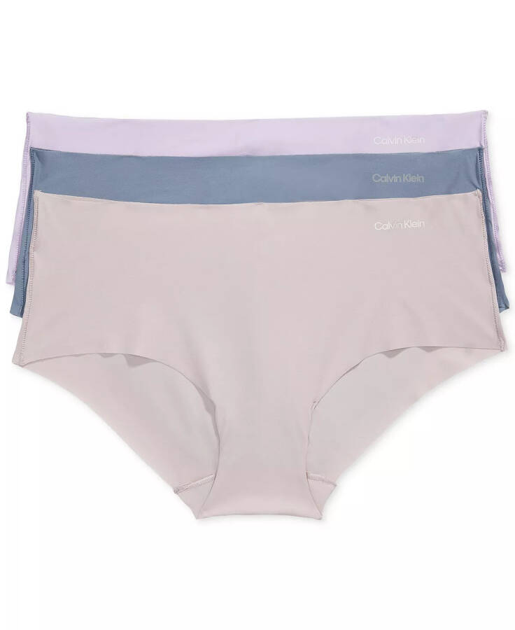 Women's Invisibles 3-Pack Hipster Underwear QD3559 Flintstone/pastel Lilac/cloud Grey - 3