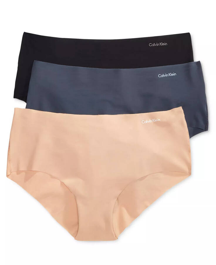 Women's Invisibles 3-Pack Hipster Underwear QD3559 Speak Easy/Light Caramel/Black - 1