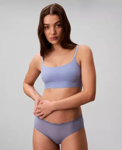 Women's Invisibles Comfort Lightly Lined Retro Bralette QF4783 - Blue Tulip - 3