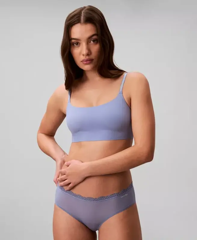 Women's Invisibles Comfort Lightly Lined Retro Bralette QF4783 - Blue Tulip - 3