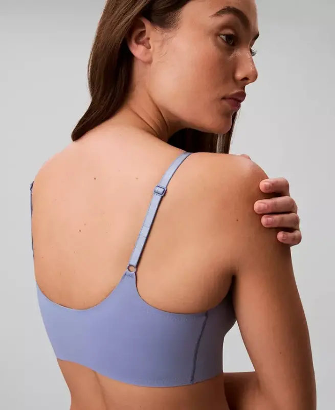 Women's Invisibles Comfort Lightly Lined Retro Bralette QF4783 - Blue Tulip - 5