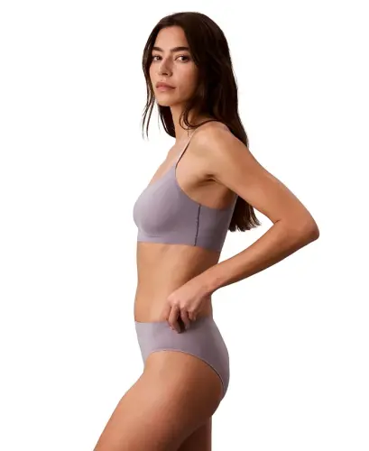 Women's Invisibles Comfort Lightly Lined Retro Bralette QF4783 - Quicksilver - 6
