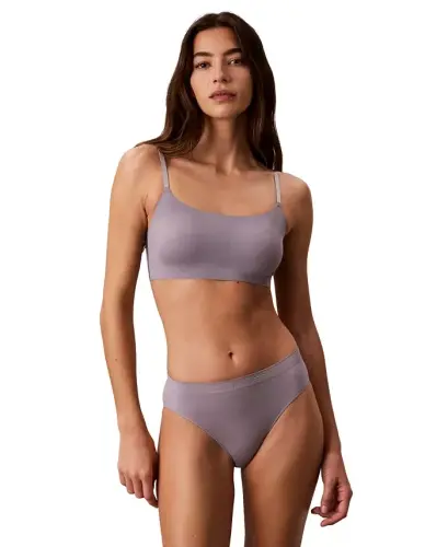 Women's Invisibles Comfort Lightly Lined Retro Bralette QF4783 - Quicksilver - CALVIN KLEIN (1)