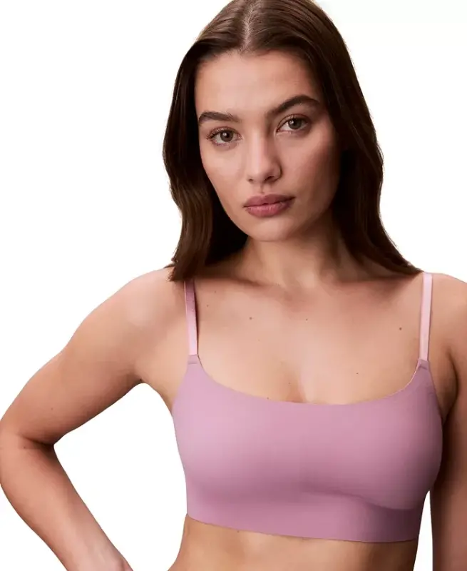 Women's Invisibles Comfort Lightly Lined Retro Bralette QF4783 - Soft Mauve - 4