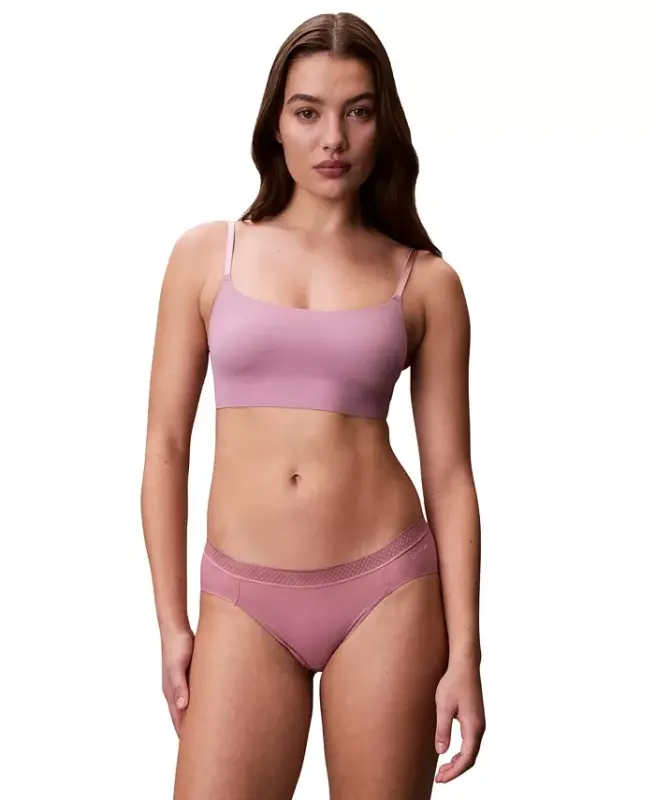 Women's Invisibles Comfort Lightly Lined Retro Bralette QF4783 - Soft Mauve - 5