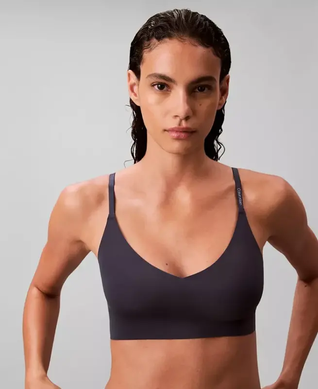 Women's Invisibles Comfort Lightly Lined Triangle Bralette QF5753 - Speakeasy - 5