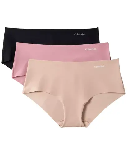 Women's Invisibles Hipster Underwear 3-Pack QD3559 - Black/ Cedar/ Soft Mauve 