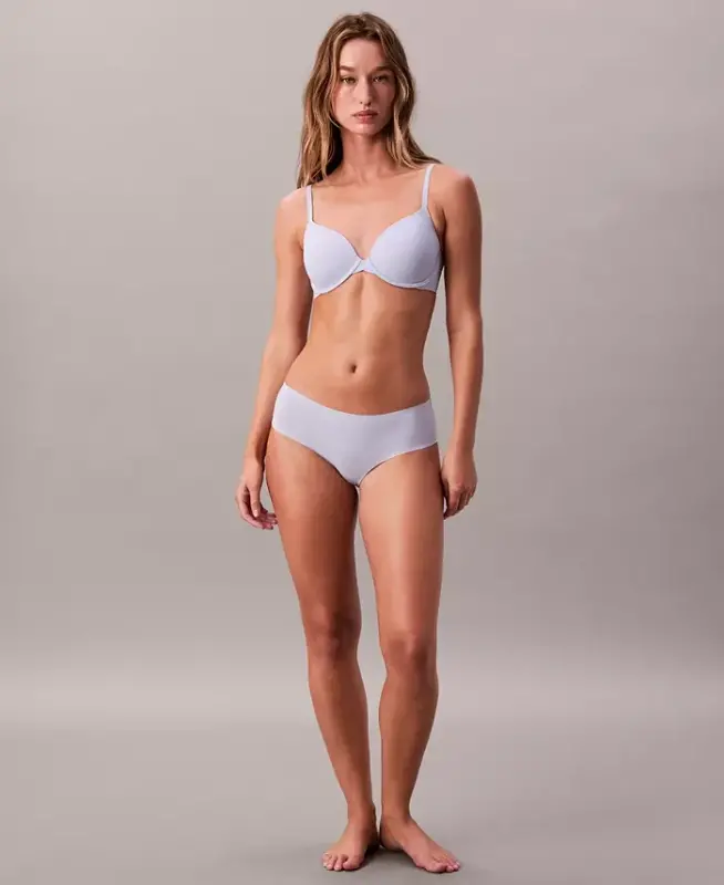 Women's Invisibles Microfiber Stretch Hipster Underwear-D3429 - Casual Blue - CALVIN KLEIN