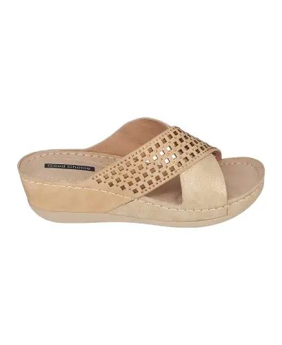 Women's Isabella Wedge Sandals - Gold-Tone - GC SHOES (1)