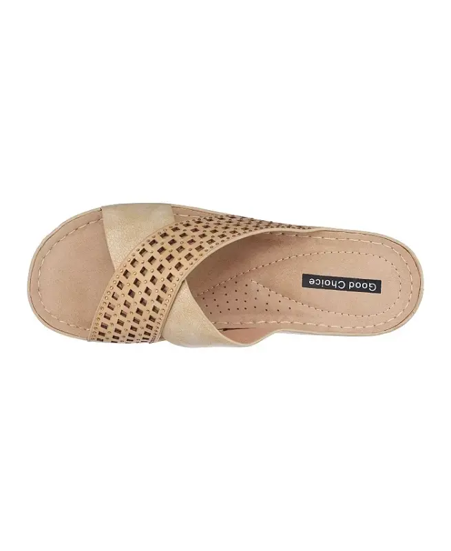 Women's Isabella Wedge Sandals - Gold-Tone - 4