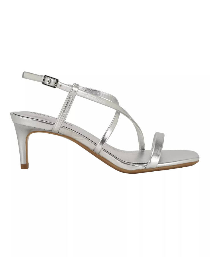 Women's Ishaya Strappy Low Stiletto Sandals - Silver - 7