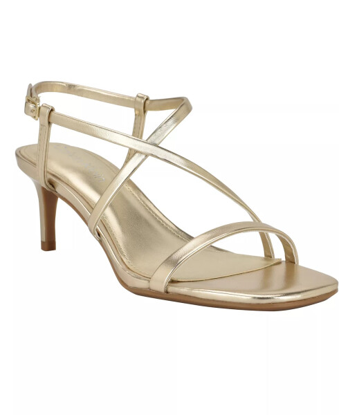 Women's Ishaya Strappy Low Heel Dress Sandals Gold - 1