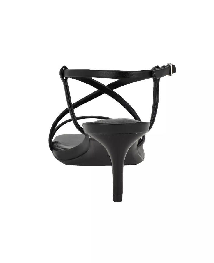 Women's Ishaya Strappy Low Stiletto Sandals-Black - 8