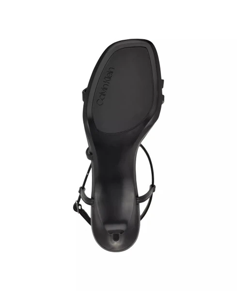 Women's Ishaya Strappy Low Stiletto Sandals-Black - 10