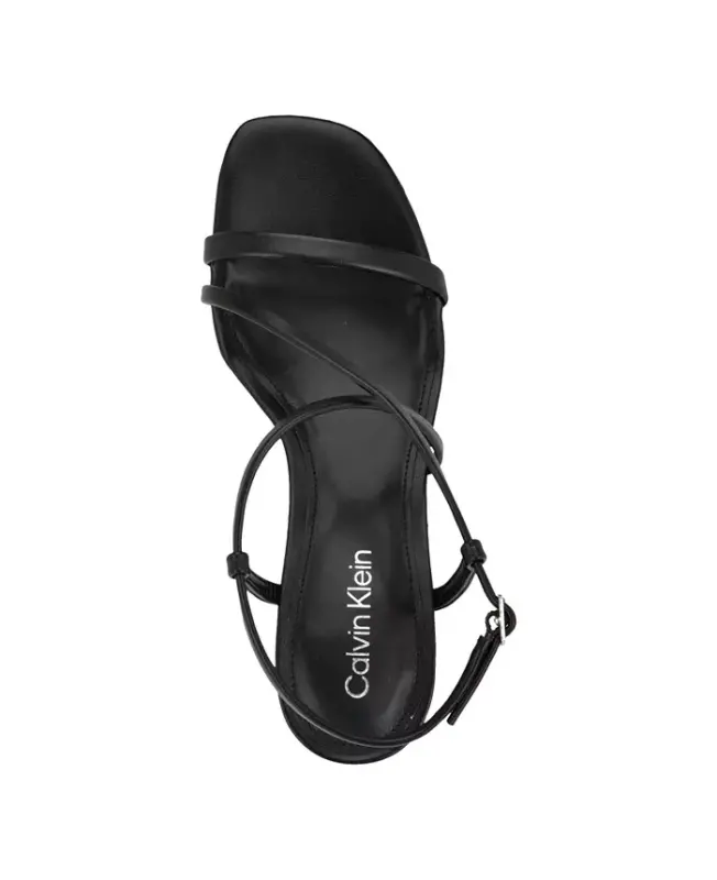 Women's Ishaya Strappy Low Stiletto Sandals-Black - 4
