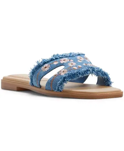 Women's Itsandal Slip-On Flat Sandals - Blue Denim Combo - 1