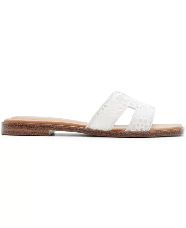 Women's Itsandal Slip-On Flat Sandals - White/Bone Lace - 2