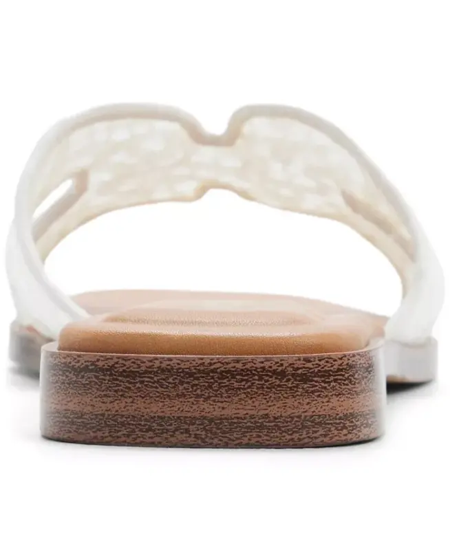 Women's Itsandal Slip-On Flat Sandals - White/Bone Lace - 3