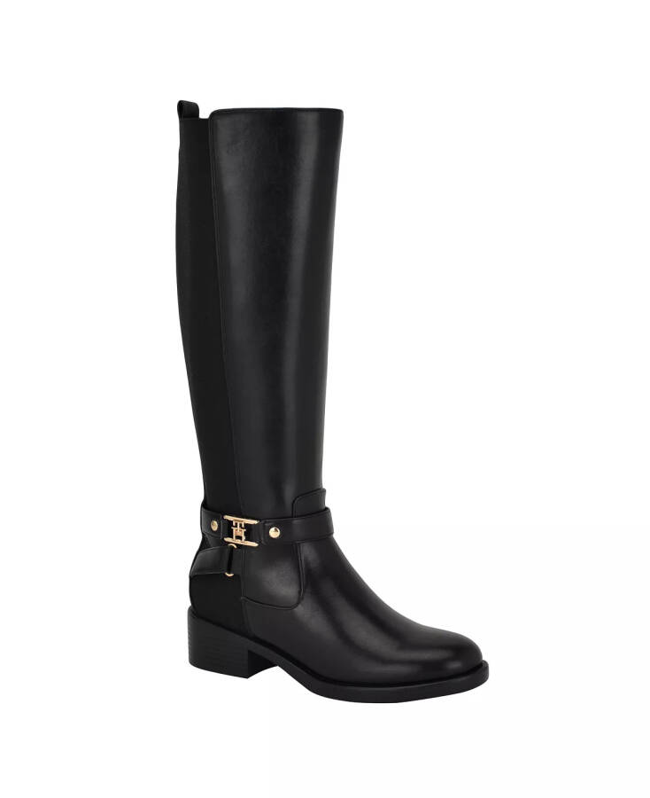 Women's Iyla High Shaft Riding Boots Black - 1