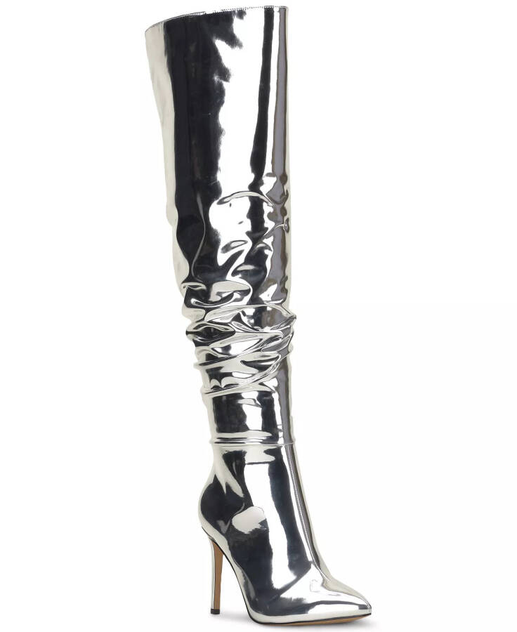 Women's Iyonna Over-The-Knee Slouch Boots, Created for Modazone Silver Patent - 1