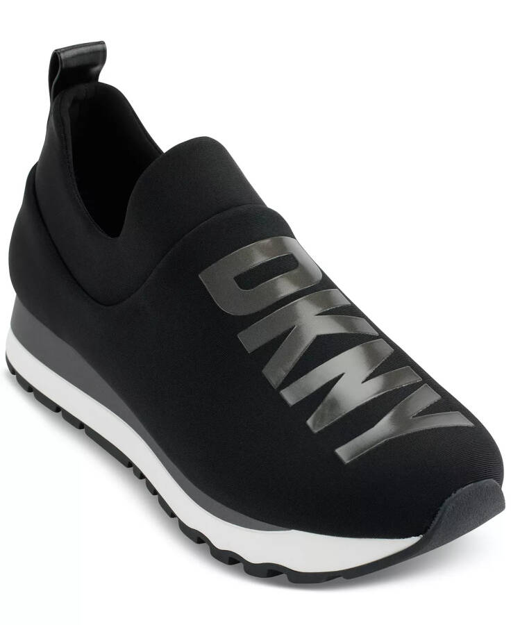 Women's Jadyn Logo Slip-On Sneakers, Created for Modazone Black/ Dark Gunmetal - 1