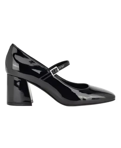 Women's Jatlee Mary Jane Block Heel Pumps - Black Patent - CALVIN KLEIN (1)